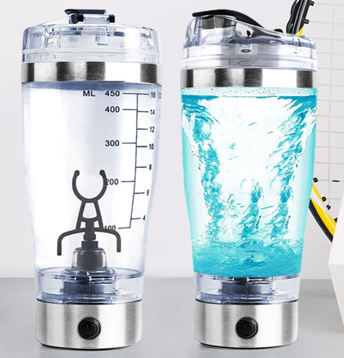 Electric Protein Shaker Bottle USB Rechargeable – Portable Automatic Mixing Cup for Protein Shakes, Coffee, Milk & Fitness Drinks