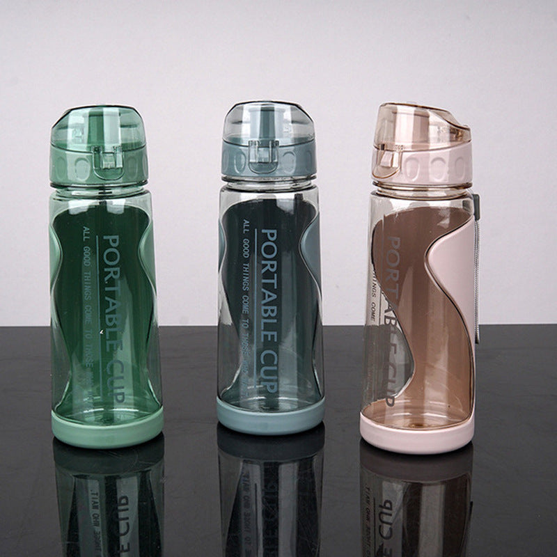 Large Capacity Plastic Water Bottle – Leak-Proof Sports Space Cup with Handle for Outdoor, Gym, Office & Travel