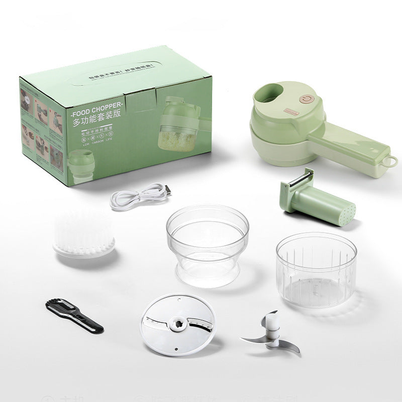 Mini Electric Vegetable Chopper – Handheld Garlic Masher, Meat Mincer & Salad Cutter