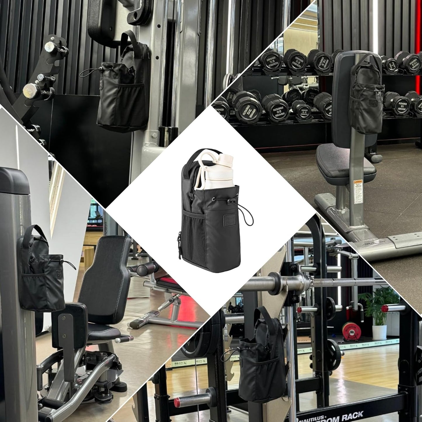 Magnetic Gym Bottle Bag – Heavy-Duty Waterproof Holder for Sports, Fitness & Travel