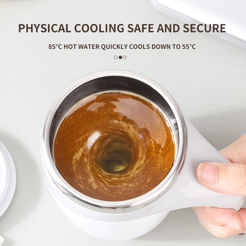 Rechargeable Self Stirring Mug – Magnetic Coffee Cup, Electric Milkshake Mixer, Portable Rotating Water Cup for Home, Office & Travel.