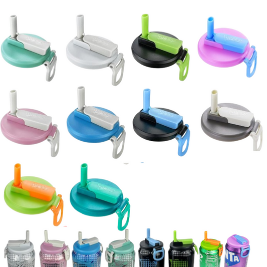 Soda Can Lids with Straw – Reusable Spill-Proof Can Covers, Snap-On Drink Cup Tops for Standard Cans, Leakproof & Portable Travel Bottle Cap