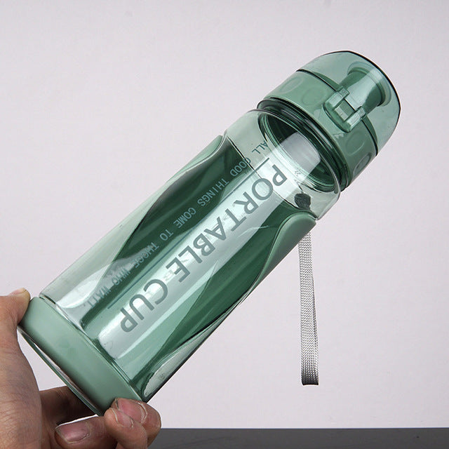 Large Capacity Plastic Water Bottle – Leak-Proof Sports Space Cup with Handle for Outdoor, Gym, Office & Travel