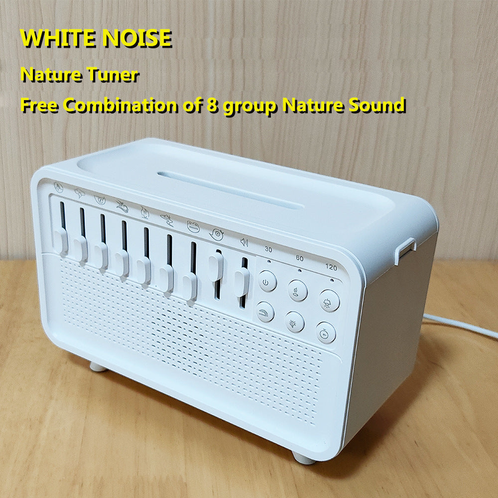 3 in 1 Bluetooth Speaker White Noise Machine with Night Light and Humidifier | Sleep Sound Machine with 8 Nature Sounds for Bedroom, Relaxation & Baby