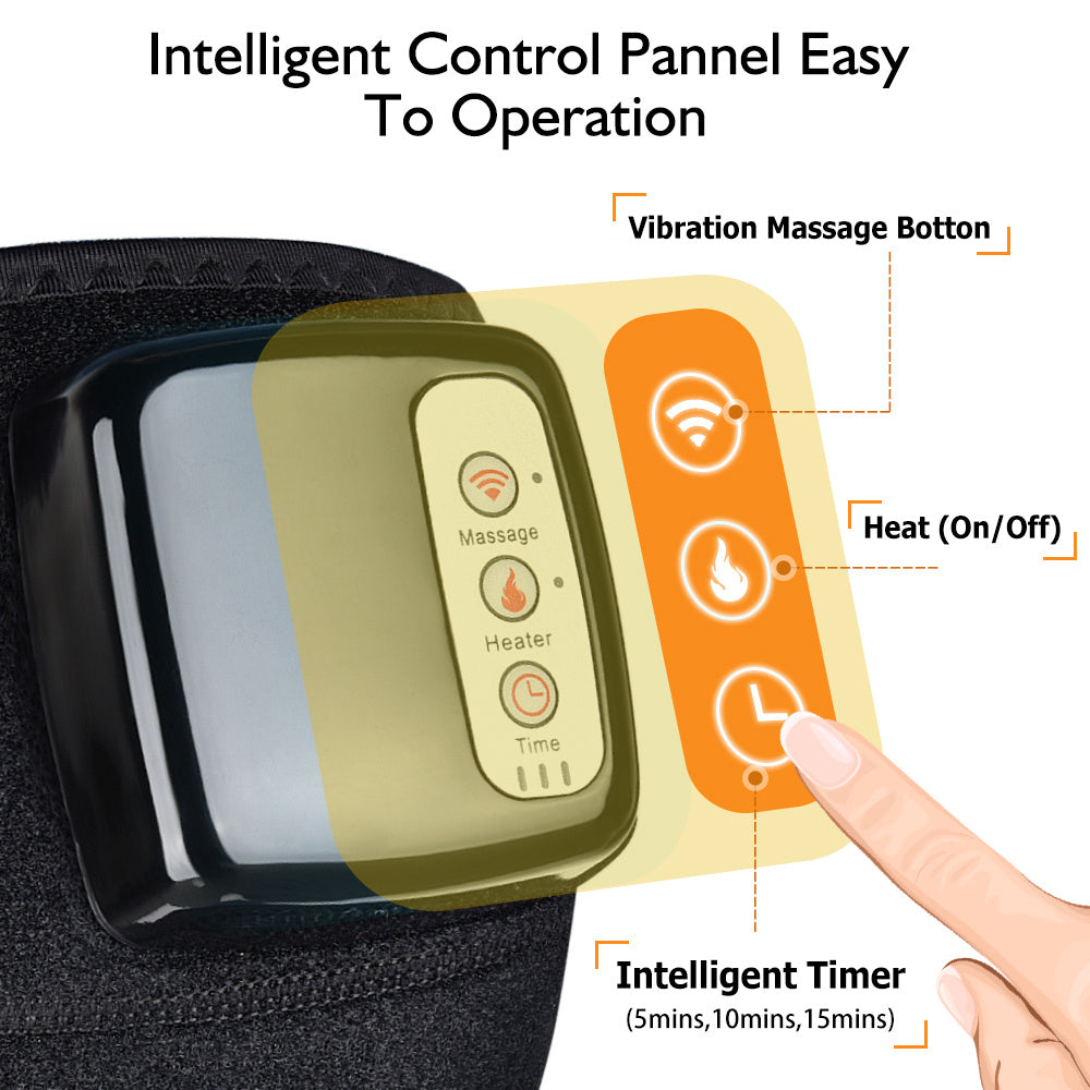 Electric Infrared Heating Knee & Elbow Massager – Smart Vibration Therapy Wrap for Joint Pain Relief, Physiotherapy & Muscle Relaxation | Rechargeable Massageador