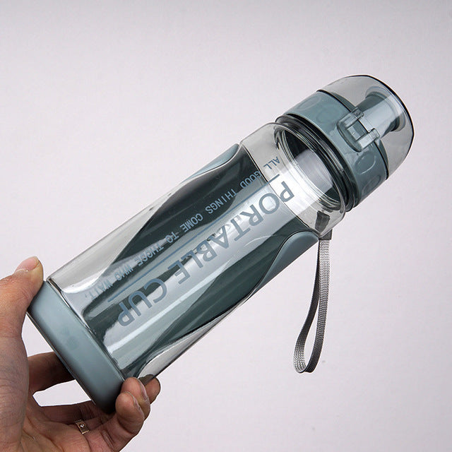 Large Capacity Plastic Water Bottle – Leak-Proof Sports Space Cup with Handle for Outdoor, Gym, Office & Travel