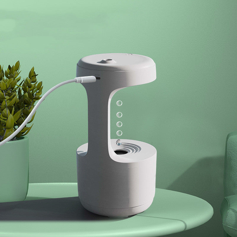 Anti-Gravity Humidifier With LED Clock Large Capacity Water Drop Backflow Aroma Diffuser Quiet Heavy Fog Air Purifier USB Sprayer For Bedroom Office Home