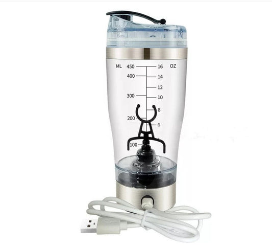 Electric Protein Shaker Bottle USB Rechargeable – Portable Automatic Mixing Cup for Protein Shakes, Coffee, Milk & Fitness Drinks