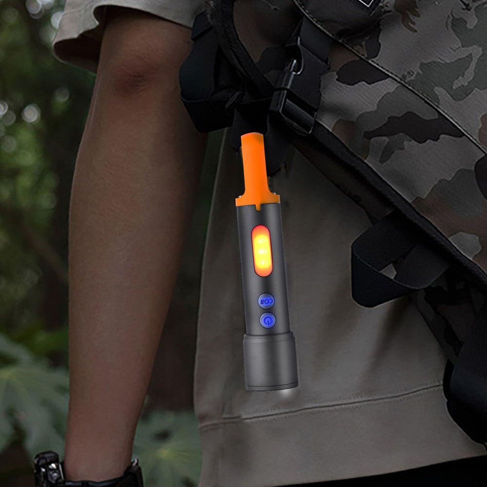 Multi-Functional LED Flashlight – Rechargeable White Spotlight with Zoom & Power Display
