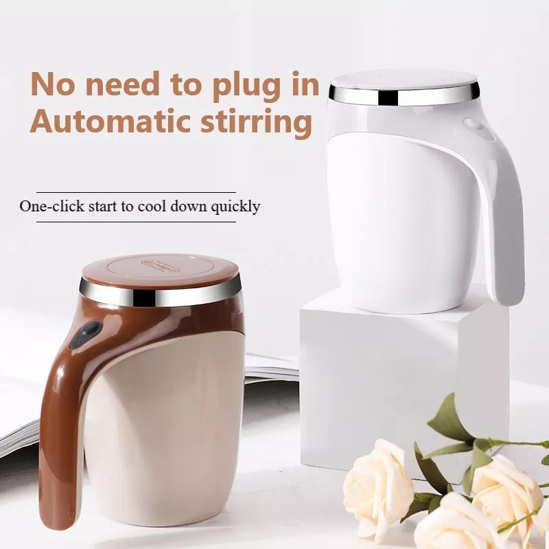 Rechargeable Self Stirring Mug – Magnetic Coffee Cup, Electric Milkshake Mixer, Portable Rotating Water Cup for Home, Office & Travel.