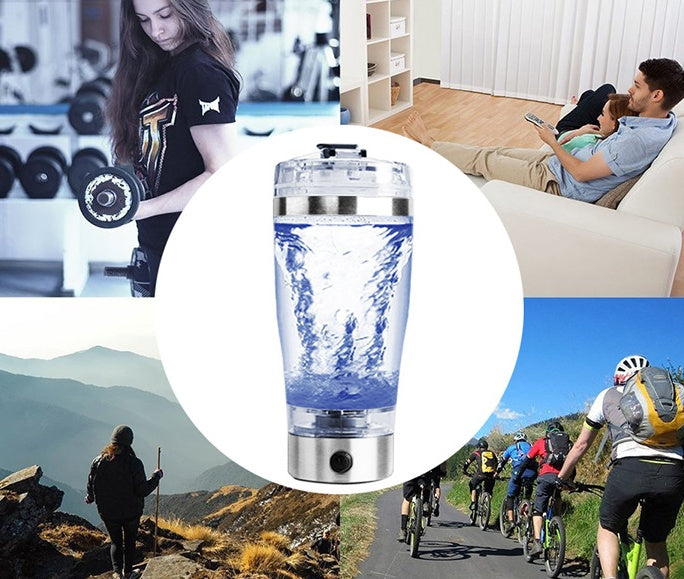 Electric Protein Shaker Bottle USB Rechargeable – Portable Automatic Mixing Cup for Protein Shakes, Coffee, Milk & Fitness Drinks