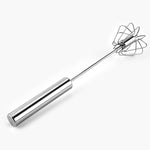 Stainless Steel Semi-Automatic Egg Beater – Handheld Kitchen Whisk Mixer for Baking & Cooking