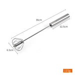Stainless Steel Semi-Automatic Egg Beater – Handheld Kitchen Whisk Mixer for Baking & Cooking