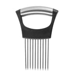 Multi-Function Stainless Steel Vegetable Slicer & Onion Holder – Precision Cutting Tool for Veggies, Steak, Meat & Safe Kitchen Prep