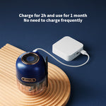 Delmar Mini Electric Garlic Maker – Luxury Portable Wireless Chopper for Effortless Garlic, Onion, Chili, Nuts & Baby Food | Compact Design, USB Rechargeable, Easy Clean by ALLUXESS