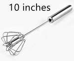 Stainless Steel Semi-Automatic Egg Beater – Handheld Kitchen Whisk Mixer for Baking & Cooking