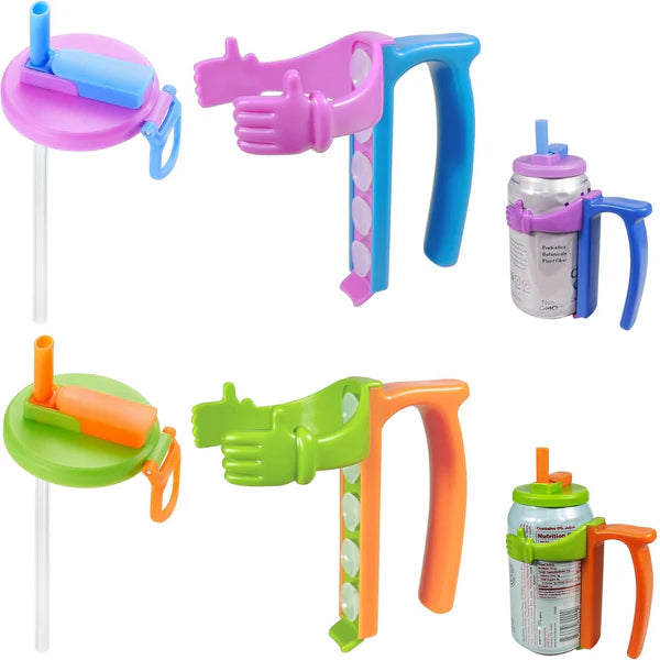 Soda Can Lids with Straw – Reusable Spill-Proof Can Covers, Snap-On Drink Cup Tops for Standard Cans, Leakproof & Portable Travel Bottle Cap
