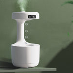 Anti-Gravity Humidifier With LED Clock Large Capacity Water Drop Backflow Aroma Diffuser Quiet Heavy Fog Air Purifier USB Sprayer For Bedroom Office Home
