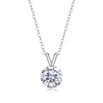 V-shaped - A Fashionable And Luxurious Diamond Jewelry Piece Set With 2-carat Moissan Diamond S925 Sterling Silver And Platinum-plated Pendant