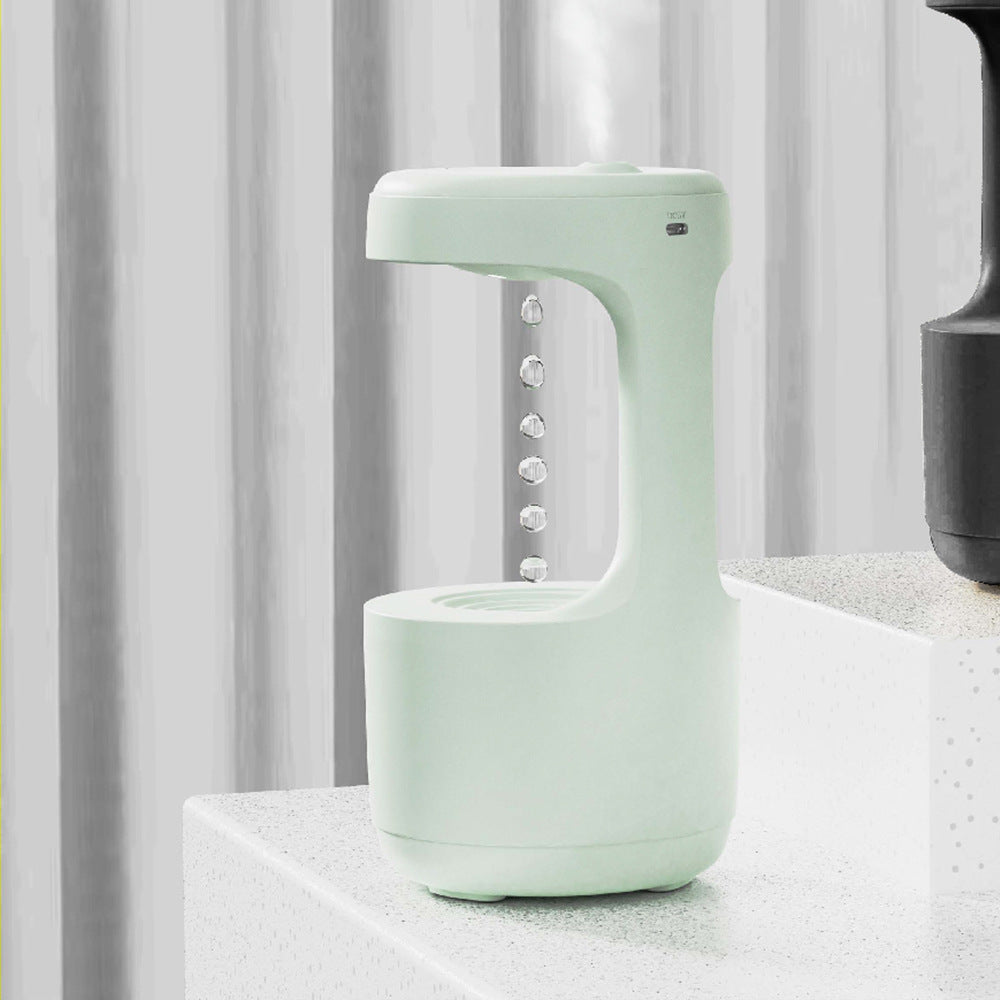 Anti-Gravity Humidifier With LED Clock Large Capacity Water Drop Backflow Aroma Diffuser Quiet Heavy Fog Air Purifier USB Sprayer For Bedroom Office Home