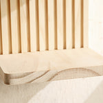 2-Tier Wooden Wall Shelves. Curved Faux Wood, Space-Saving Decorative Storage