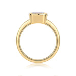 Pagoda - A Fashionable Diamond Jewelry Piece Set With Moissanite S925 Sterling Silver And Gold-plated Diamond Ring