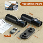 Rechargeable Electric Salt & Pepper Grinder Set with Charging Base – Automatic One-Hand Operation, LED Light & Adjustable Coarseness