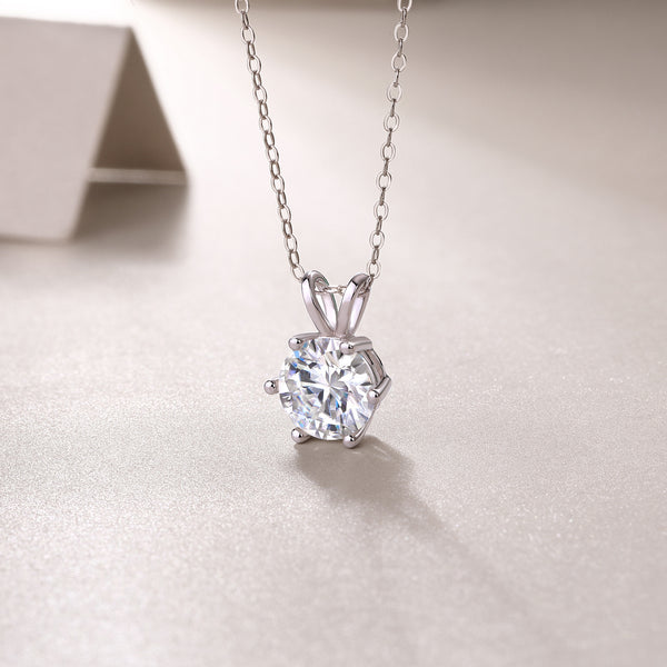 Romantic Mark - A Fashionable And Luxurious Diamond Jewelry Pendant Set With 2-carat Moissanite S925 Sterling Silver