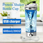 Electric Protein Shaker Bottle USB Rechargeable – Portable Automatic Mixing Cup for Protein Shakes, Coffee, Milk & Fitness Drinks