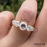 Senior Affordable Luxury Style Women's Round Inlaid Zircon Ring