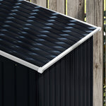 Outsunny 7x4ft Outdoor Metal Storage Shed – Weatherproof Garden Tool & Bike Shed with Ventilation, Lockable Double Doors, Foundation Kit, and Rust-Resistant Design